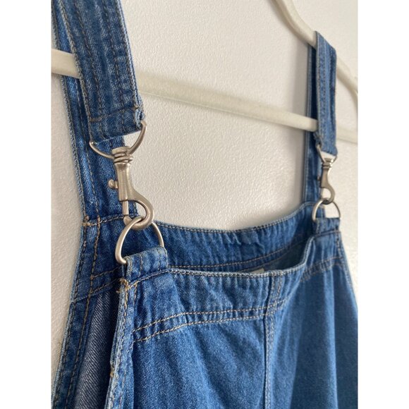 Vintage Crossroads Women’s Blue Denim Overall Dress W/ Pocket Size S 100% Cotton - Picture 3 of 6